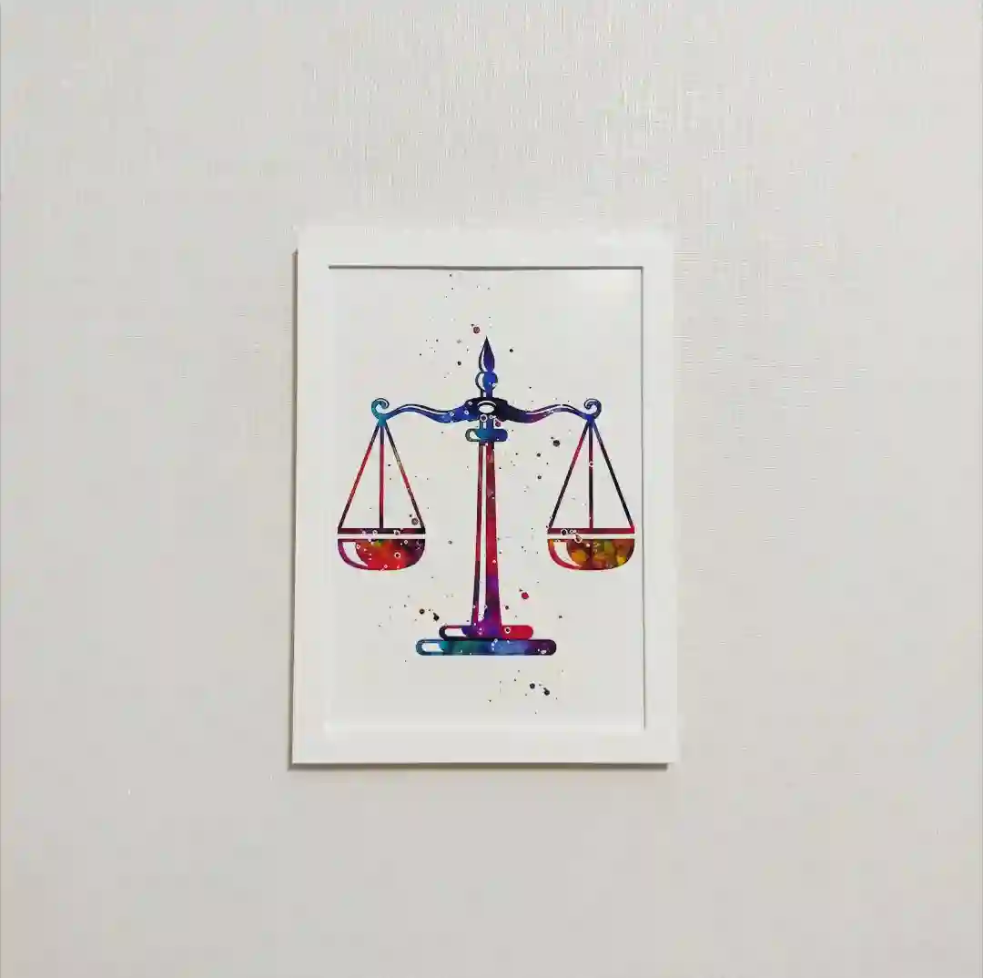 تابلوي نقاشي ترازوي عدالت