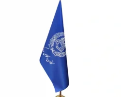 پرچم ایستاده کانون وکلا همراه با درج نام وکیل یا موسسه حقوقی