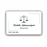 کارت ویزیت وکالت افقی مدل BH31