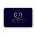 کارت ویزیت وکالت افقی مدل BH28