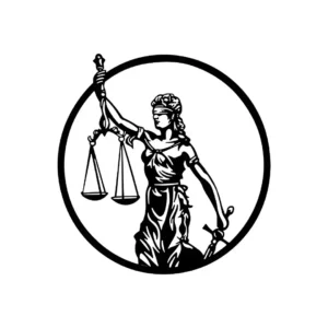 دیوار کوب فرشته عدالت فریم دایره