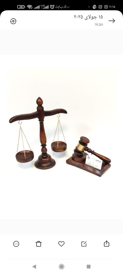 پکیج دکوری چکش و ترازوی عدالت