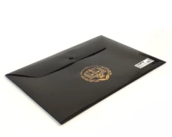 پوشه دکمه دار پاپکو با لگوی طلاکوب مرکز وکلا قوه قضائیه