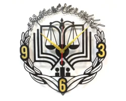 ساعت دیواری دکوراتیو لگوی مرکز وکلا قوه قضائیه